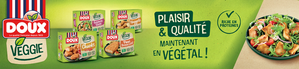 Les 4 nouveaux produits végétals de la gamme Doux Veggie